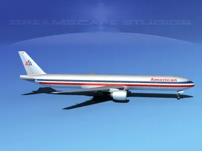 Boeing 777-300 American Airlines 3D model