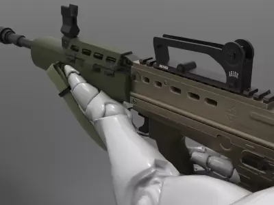 SA80 L85A1 Weapon Fps-Tps Low-poly 3D model