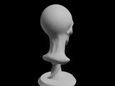 Alien Creature Bust Sculpture 3D print model