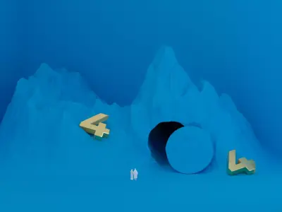 404 page Low-poly 3D model