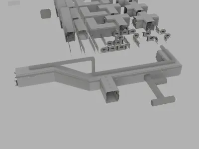 Make your own space station - Extended Detailed set Low-poly 3D model