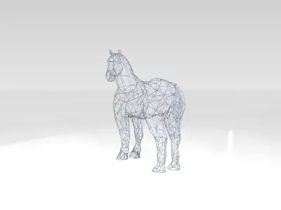 Horse Wireframe 3D model