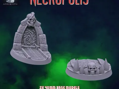 Necropolis Miniature Bases 3D print model