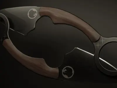 knife gameready pair of knives Free low-poly 3D model