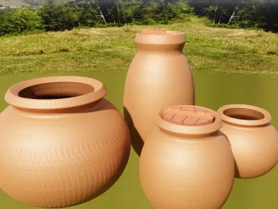 Earthenware Pot  Free 3D model