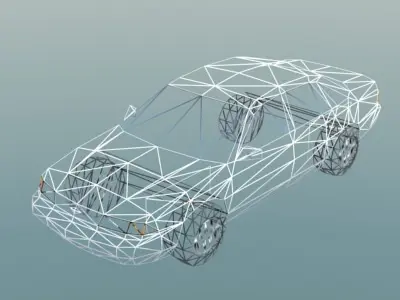 Generic Secan Car Low-poly 3D model