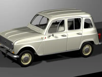 CAR RENAULT 4L 3D model