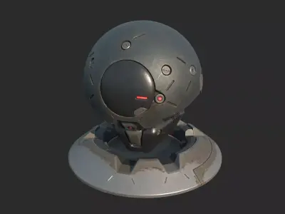 Future sci-fi supercomputer host 3D model