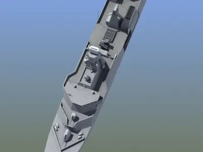 HMS Active Type 31 Frigate LD1 Low-poly 3D model