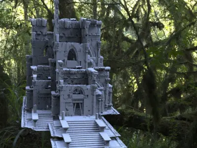 Jungle Forest temple Large 3D model
