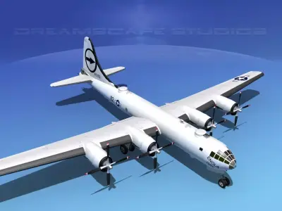 Boeing B-29 Superfortress Enola Gay 3D model