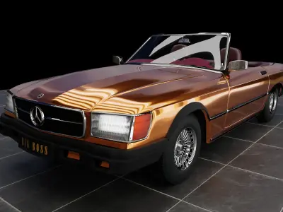 Mercedes-Benz r107 SL 450 Free 3D model