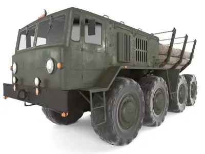 Maz 537 Timber Carrier 3D model