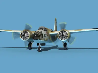 Douglas A-20A Havoc V05 3D model