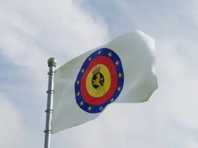 Animated Belguim Flags 3D model