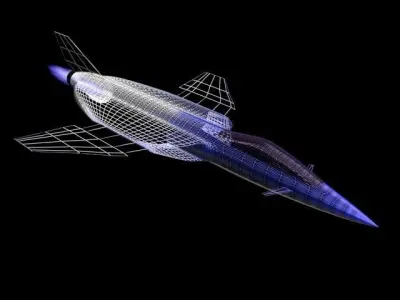 Space Plane Low-poly 3D model