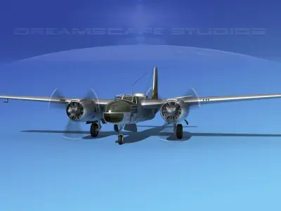 Douglas A-26C Invader V03 USAAF 3D model