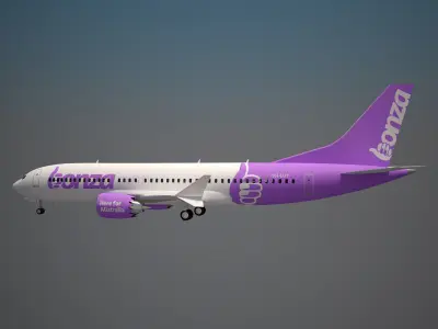 Bonza Air Boeing 737 Max 8 3D model