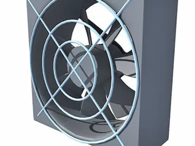 Small Computer Fan 3D model