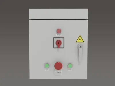 Electrical Control Box Low-poly 3D model