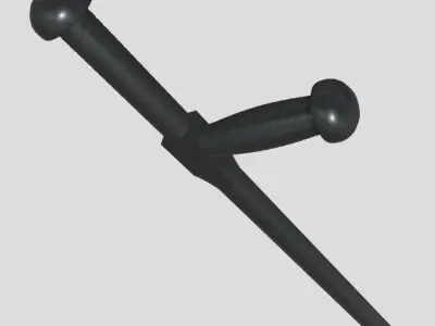 Police Baton 2 Low-poly 3D model
