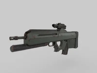  Assault rifle 3D model