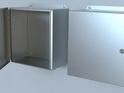 Electrical Steel Panel Box 3D model