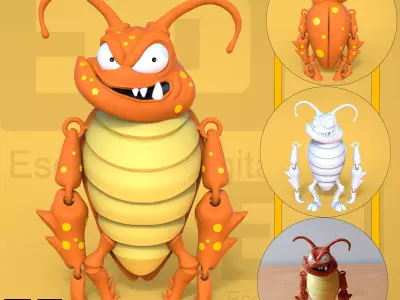 CUCARACHA ARTICULADA 3D print model