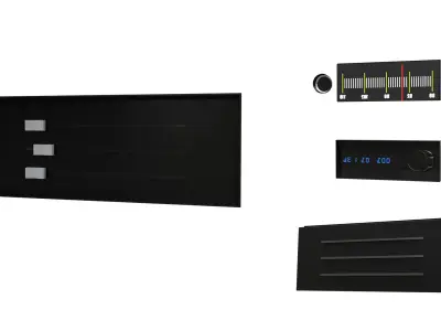 Painels Items for Vehicles Low-poly 3D model