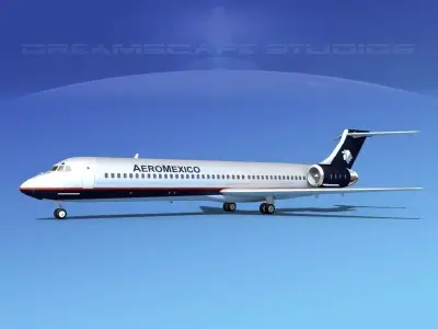 McDonnell Douglas MD-87 Aero Mexico 1 3D model