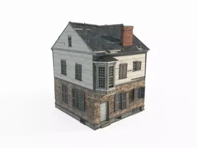 17th century urban buildings and houses 3D model