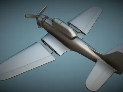 Douglas SBD Dauntless - 3D Printable Model 3D print model