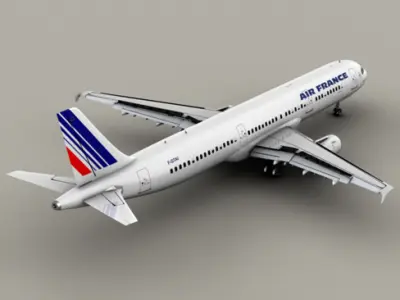Airbus A321 Air France 3D model