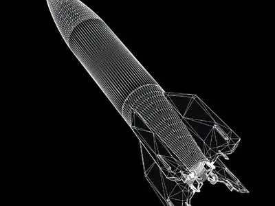 V-2 A4 Missile 3D model