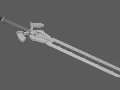 Futuristic Sword Low-poly 3D model
