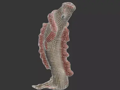 pearce williams small coral fish vase 3D model