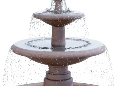 Campania - Esplanade Two Tier Fountain 3D model