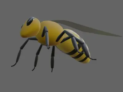 Bee - Abelha Low-poly 3D model