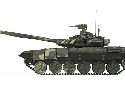 Tank T-72B3 2012 3D model