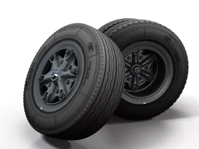 Truck highpoly wheels 3D model