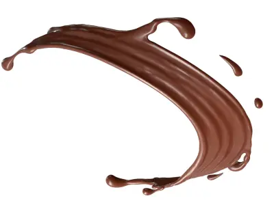 Chocolate Splash Free 006 3D model