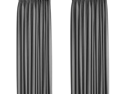  Pinch Pleat Partly Open Curtains Model, Grey 