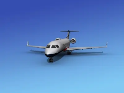 Canadair CRJ200 Texair 3D model