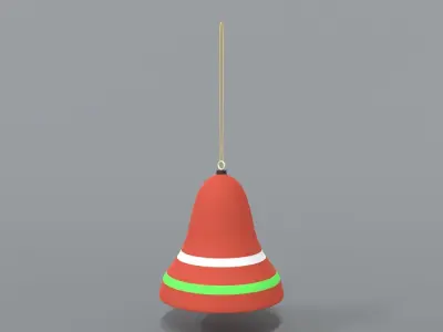 Cartoon Christmas Bell Free 3D model