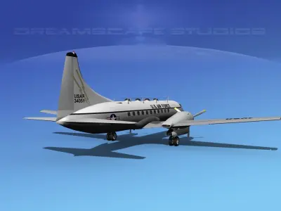 Convair T-29 USAF V04 3D model