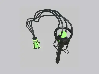 SciFi Flail A03 Black Green - Sci Fi Weapon Design Low-poly 3D model