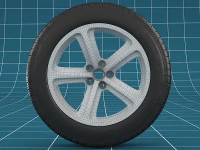 Car tire scratches 05 3D model