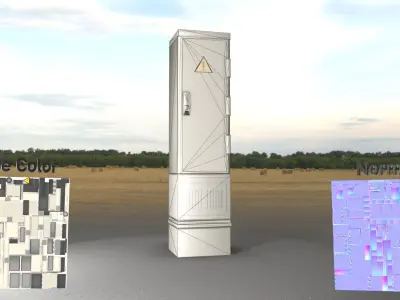Electrical Distribution Cabinet 89 Low-poly 3D model
