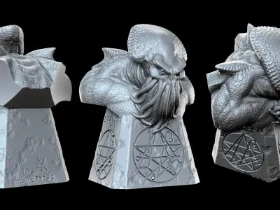 Cthulhu The Great Old One Bust - Lovecraft  3D print model purchase