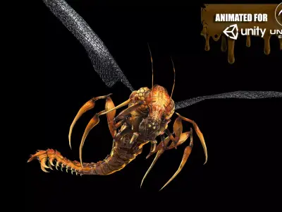 Flying Bug 10 Low-poly 3D model